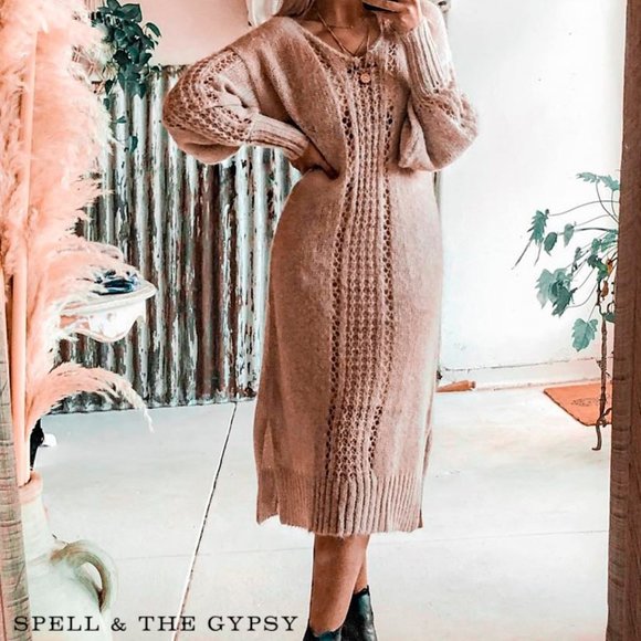 Spell & The Gypsy Collective Knit Midi Dress | SizeS - Picture 3 of 4